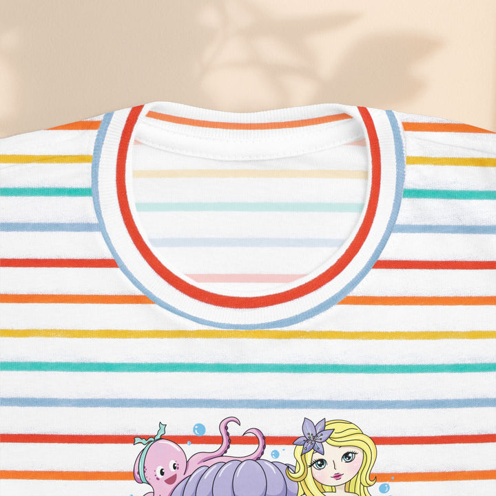 Age 6 Toddler Tee with Mermaid & Octopus Design - Birthday Celebration, Gifts for Ages 6