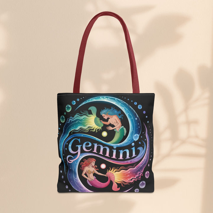 Gemini Zodiac Tote Bag - Colorful Astrology Bag, Gift for Astrology Lovers, AOP Tote for Geminis, Horoscope Design, Birthday Gift