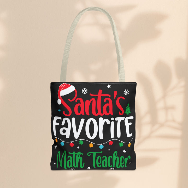 Tote Bag (AOP) - Santa's Favorite Math Teacher