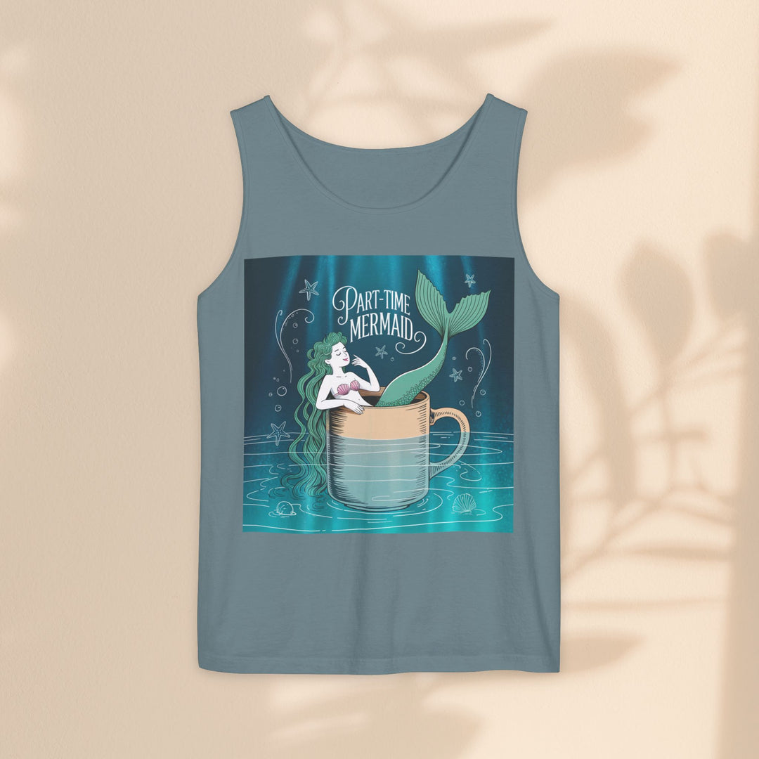 Part-Time Mermaid Unisex Tank Top, Casual Summer Tee, Cute Beachwear, Gift for Ocean Lovers, Quirky Mermaid Apparel