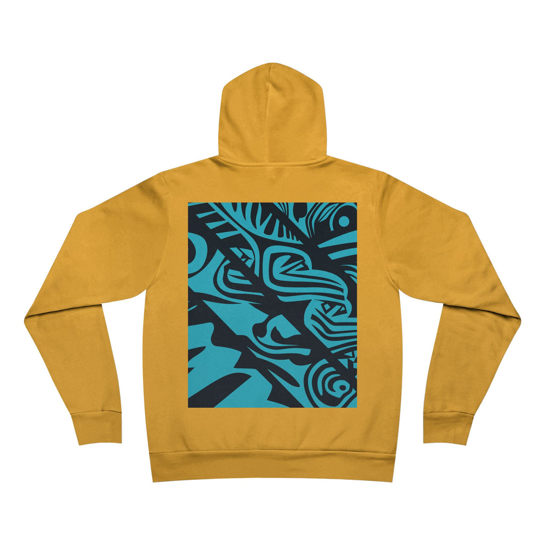 Unisex Sponge Fleece Pullover Hoodie - Blue Tribal