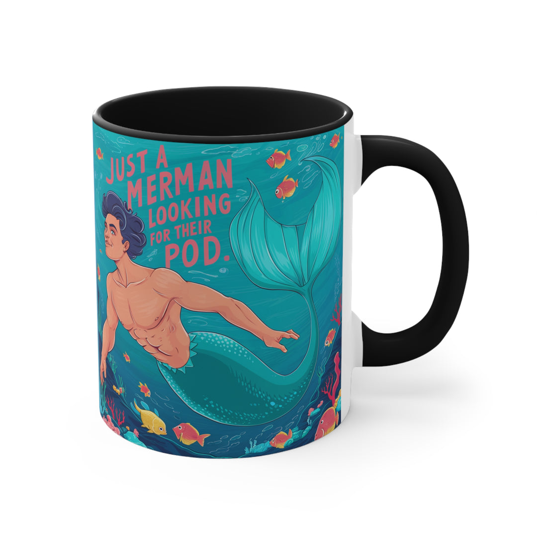 Accent Mugs - Merman Looking For His Pod