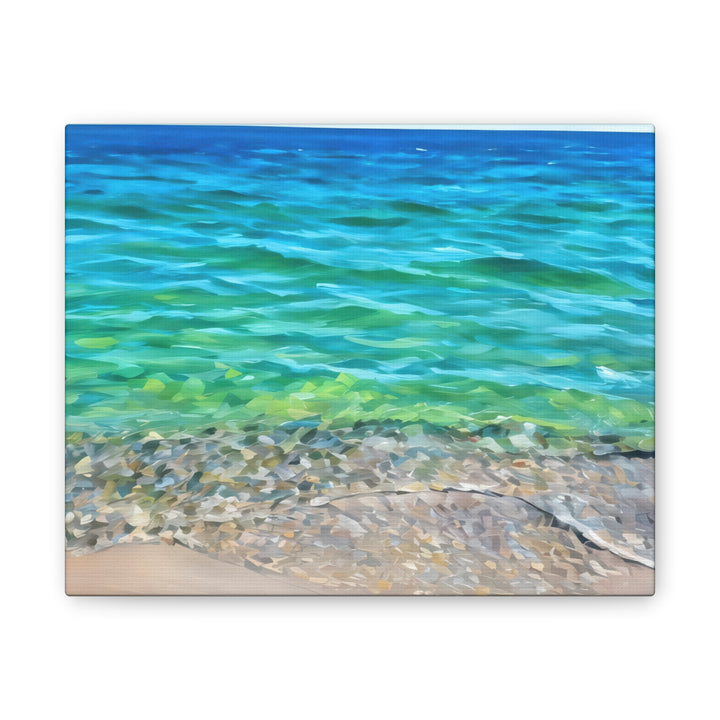 Coastal Serenity Seascape Canvas Art Print
