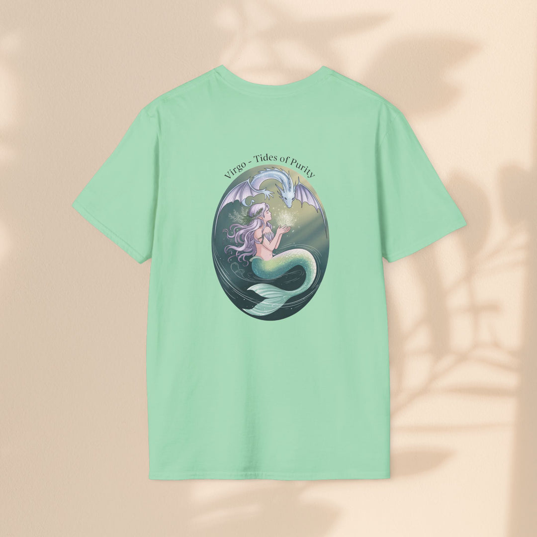 Mermaid Virgo T-Shirt, Ocean Art Tee, Summer Fashion, Gift for Beach Lovers, Sea Creature Apparel