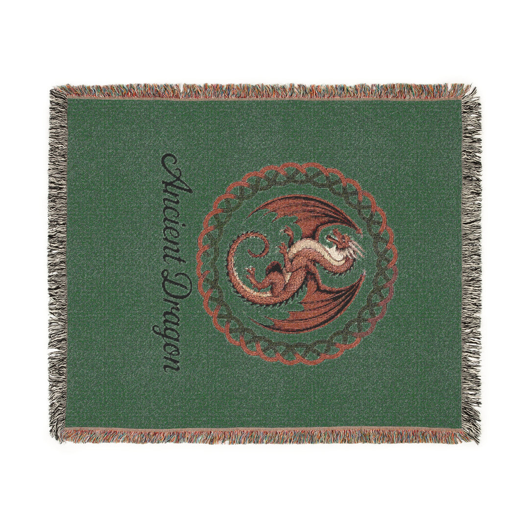 Ancient Dragon Woven Blanket – Cozy Mythical Throw, Fantasy Home Décor & Unique Gift for Dragon Lovers