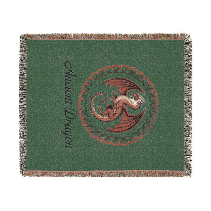Ancient Dragon Woven Blanket – Cozy Mythical Throw, Fantasy Home Décor & Unique Gift for Dragon Lovers