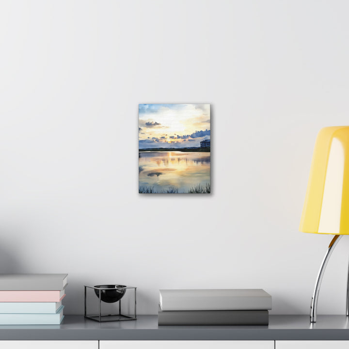 Serene Sunset Landscape Canvas Wall Art
