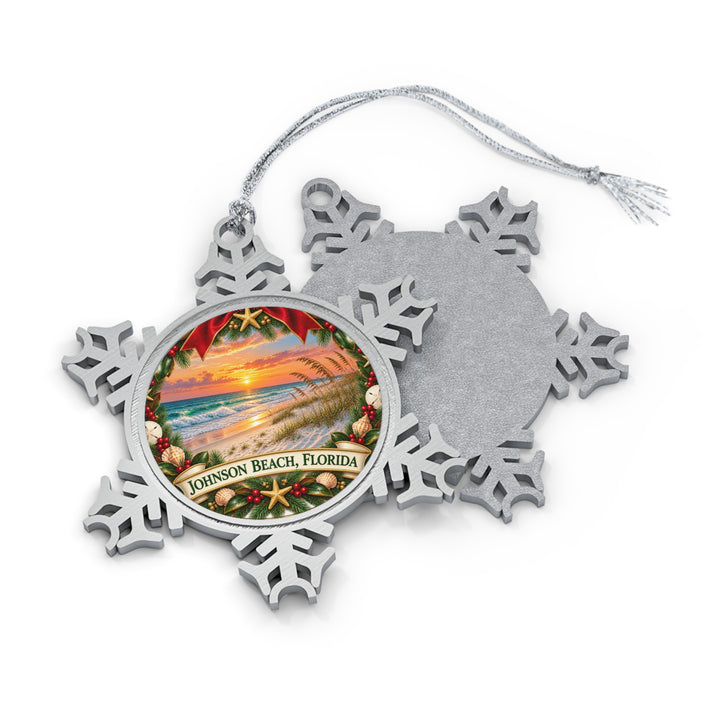 Johnson Beach Florida Pewter Snowflake Ornament – Holiday Keepsake