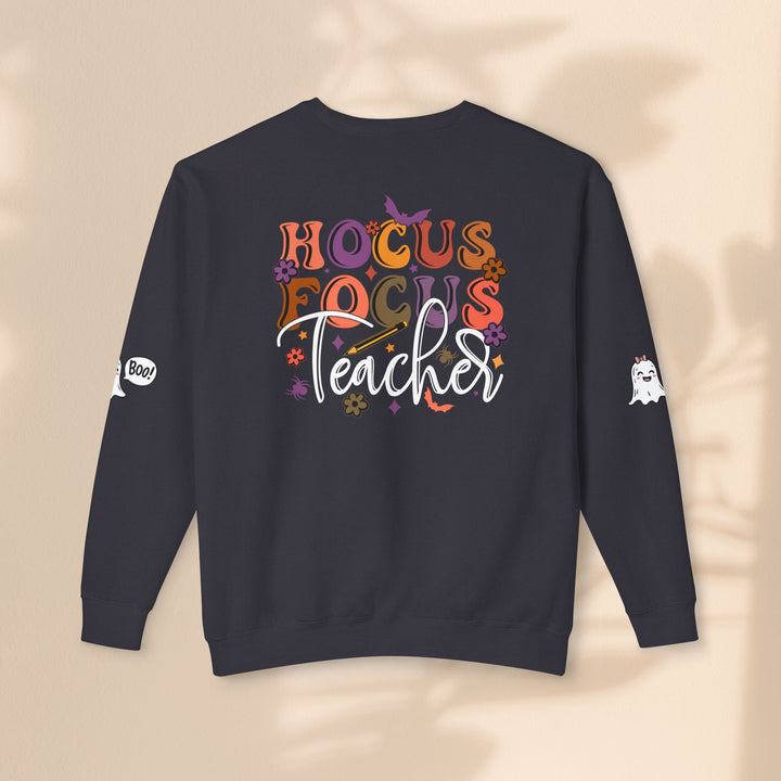 Unisex Lightweight Crewneck Sweatshirt - Hogus Focus Teacher