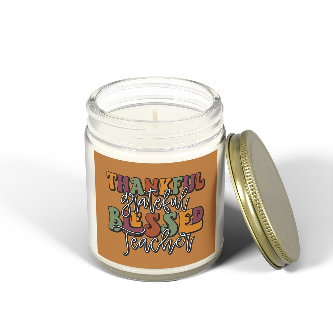 Scented Coconut Apricot Candles (4oz, 9oz) - Thankful Blessed Teacher