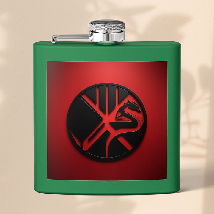 Cool Dragon Design Stainless Steel Flask - 6oz Drinkware for Adventurers