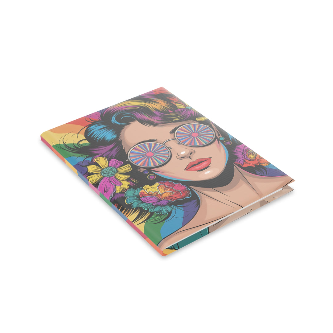 Hardcover Notebook with Puffy Covers - Hippie Girls