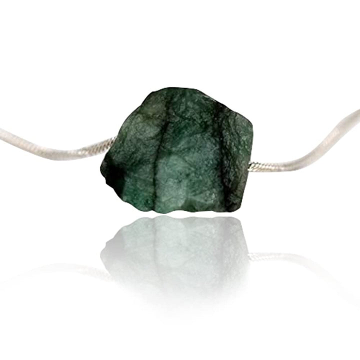 Raw Emerald Necklace – Natural May Birthstone Jewelry