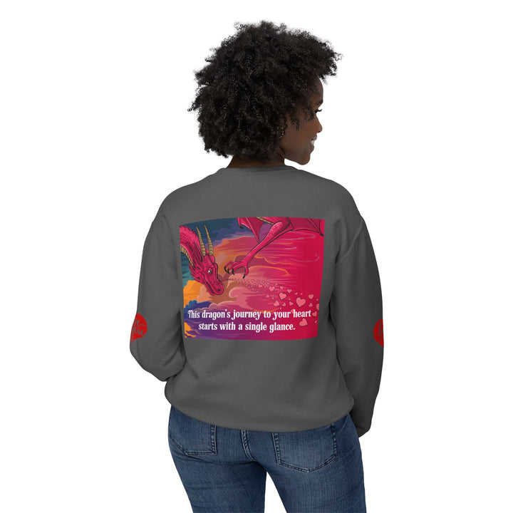 Unisex Lightweight Crewneck Sweatshirt - Journey to a Dragon's Heart