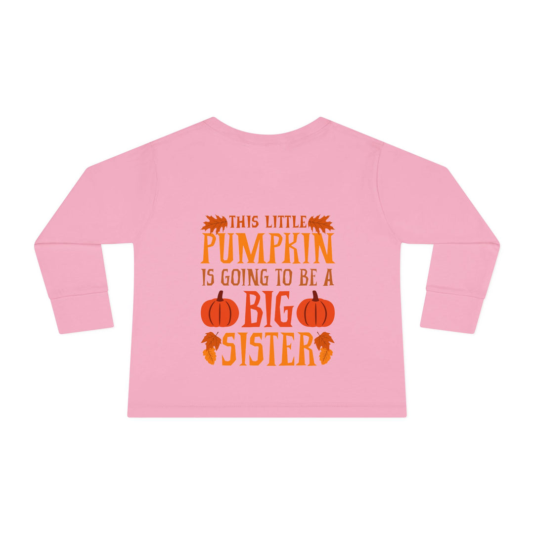 Toddler Long Sleeve Tee - Big Sister Pumpkin