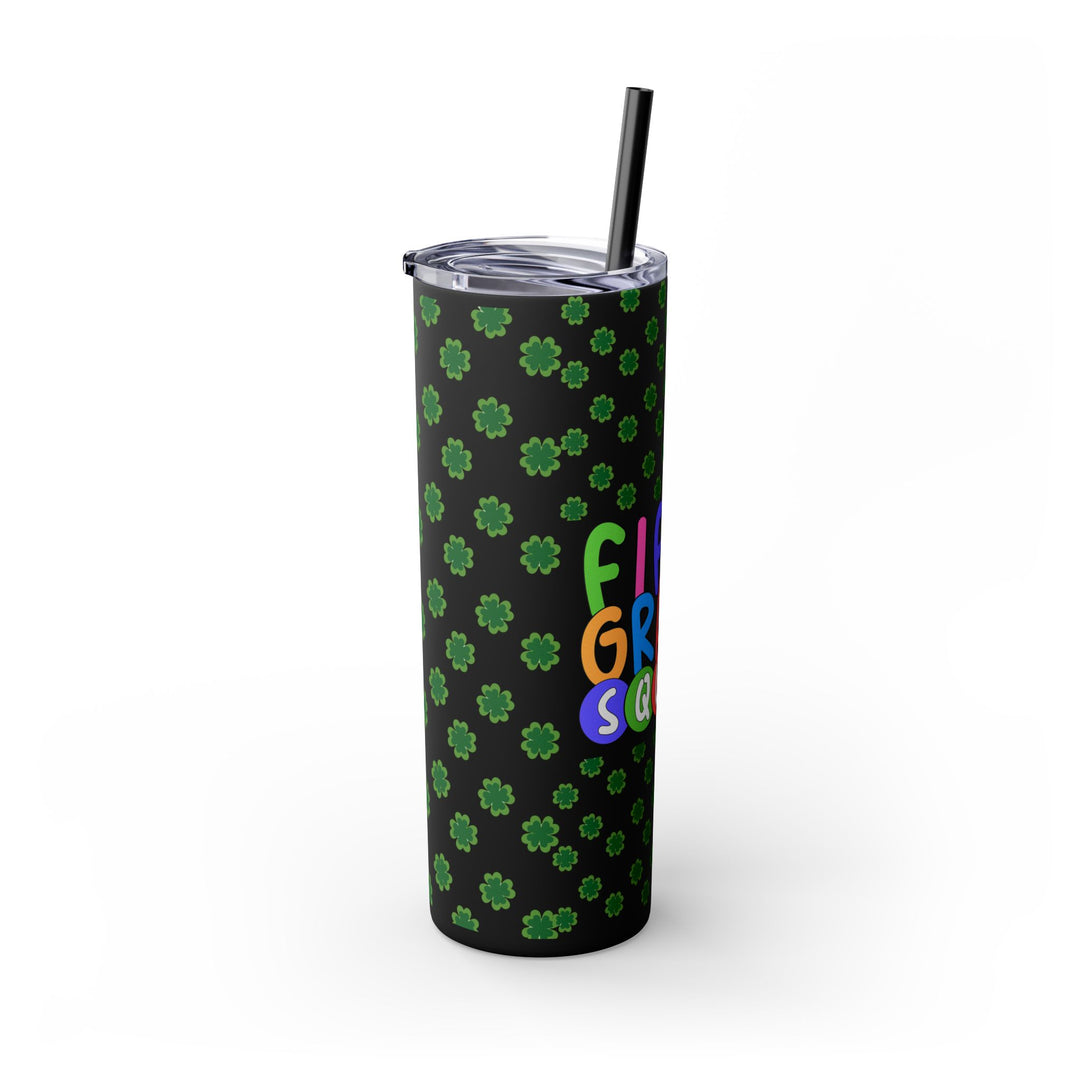 Fifth Grade Squad Colorful Skinny Tumbler with Straw, Colorful Skinny Tumbler with Straw, 20oz, Back to School Gift,