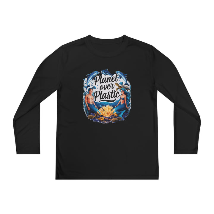 Youth Long Sleeve Competitor Tee - Planet Over Plastic