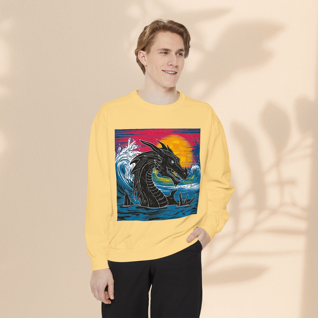 Unisex Garment-Dyed Sweatshirt - Conquering Dragon