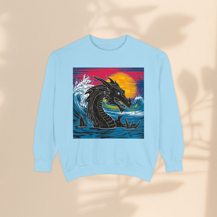 Unisex Garment-Dyed Sweatshirt - Conquering Dragon