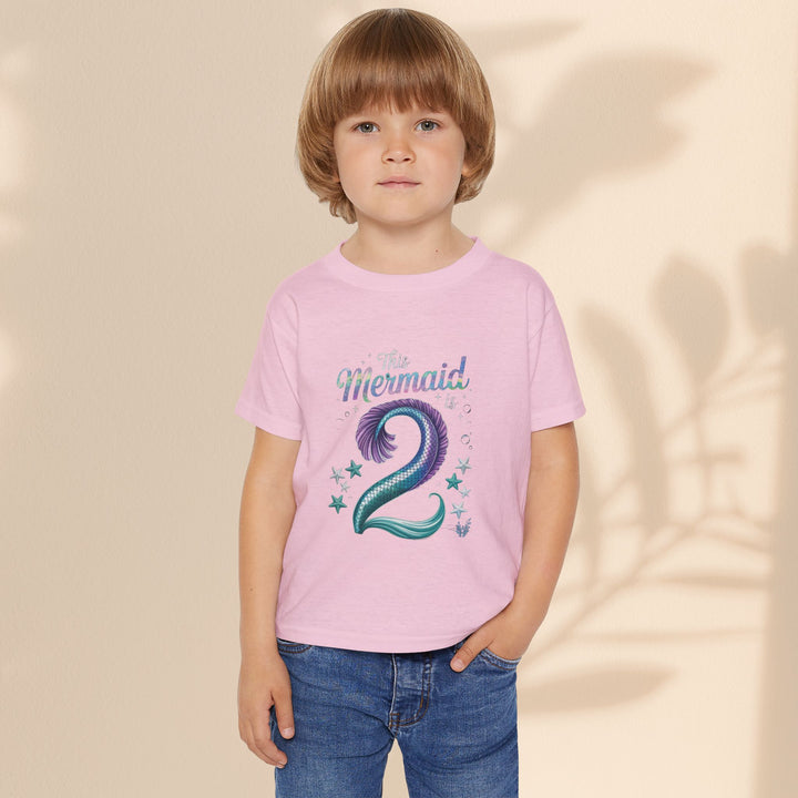 2 year old Mermaid Toddler T-Shirt | Cute Birthday Shirt, Kids Apparel, Toddler Gift, Mermaid Theme, Ocean Birthday Party