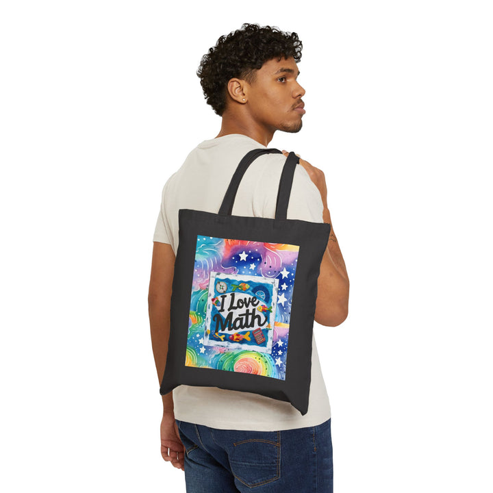 Cotton Canvas Tote Bag - I Love Math