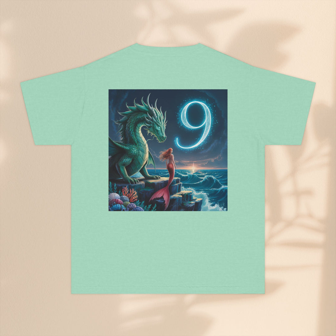 Magical Dragon Age 9 Birthday Youth Tee – Kids Midweight T-Shirt