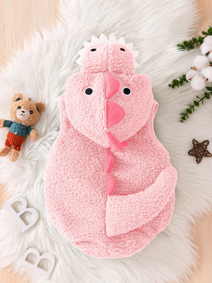 Multi-colored Fleece Romper In A Little Dinosaur Design