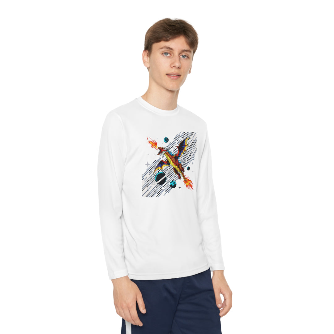 Youth Long Sleeve Competitor Tee - Galaxy Dragon