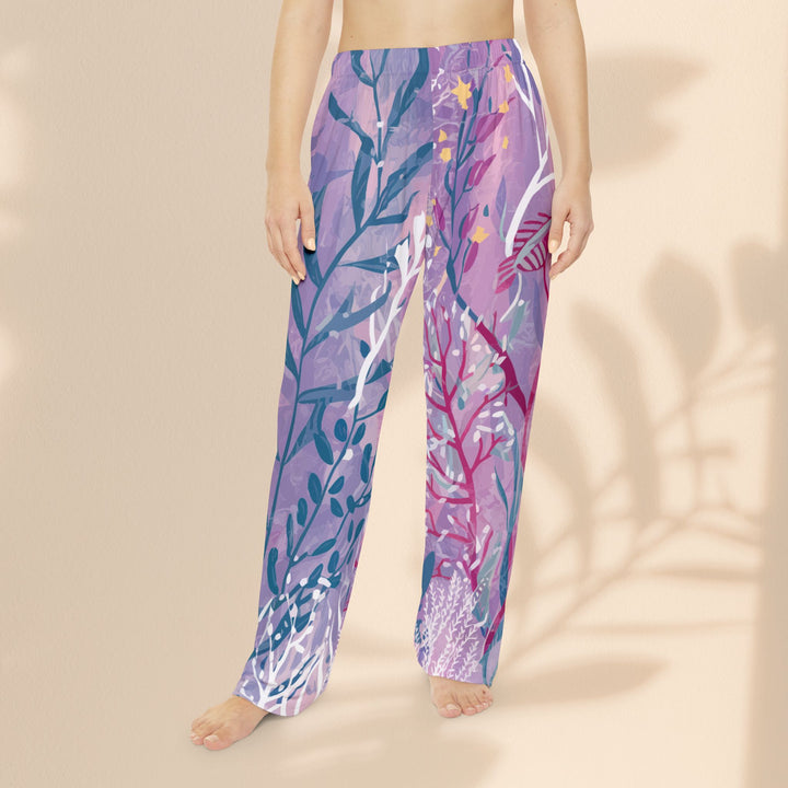 Women's Pajama Pants (AOP) - Purple Seaweed