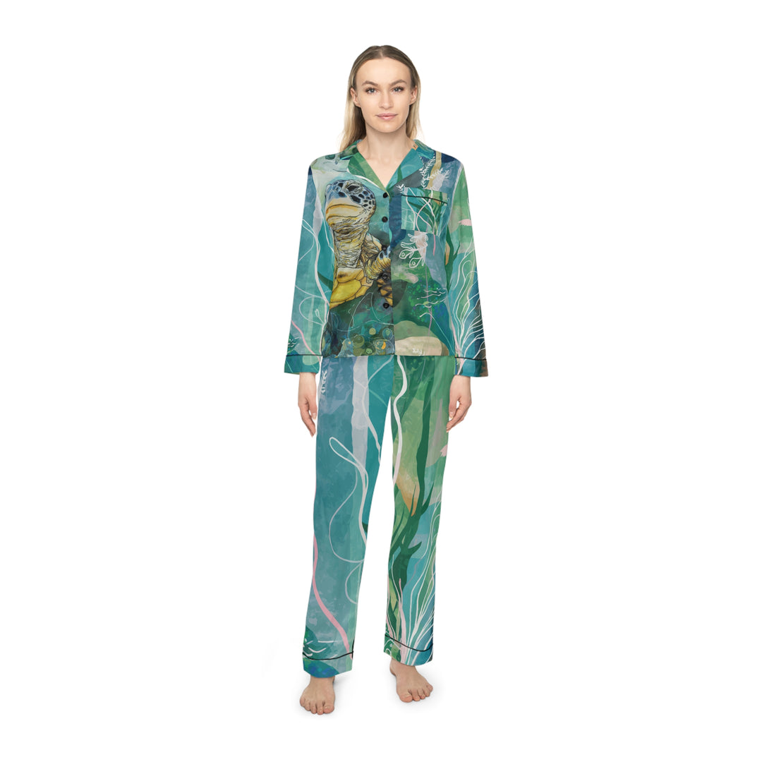 Women's Satin Pajamas — Luxe All-Over Print Sleepwear