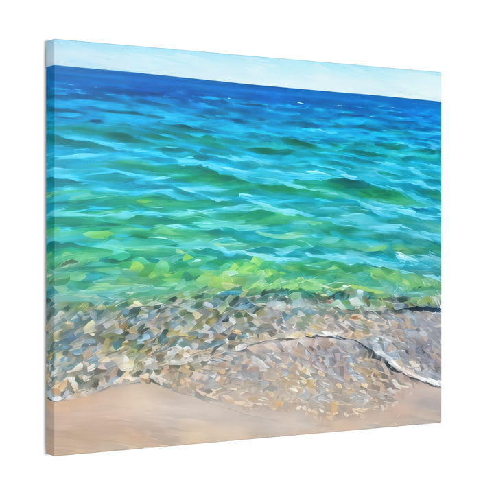 Coastal Serenity Seascape Canvas Art Print