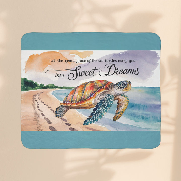 Fleece Sherpa Blanket - Sea Turtle Dreams