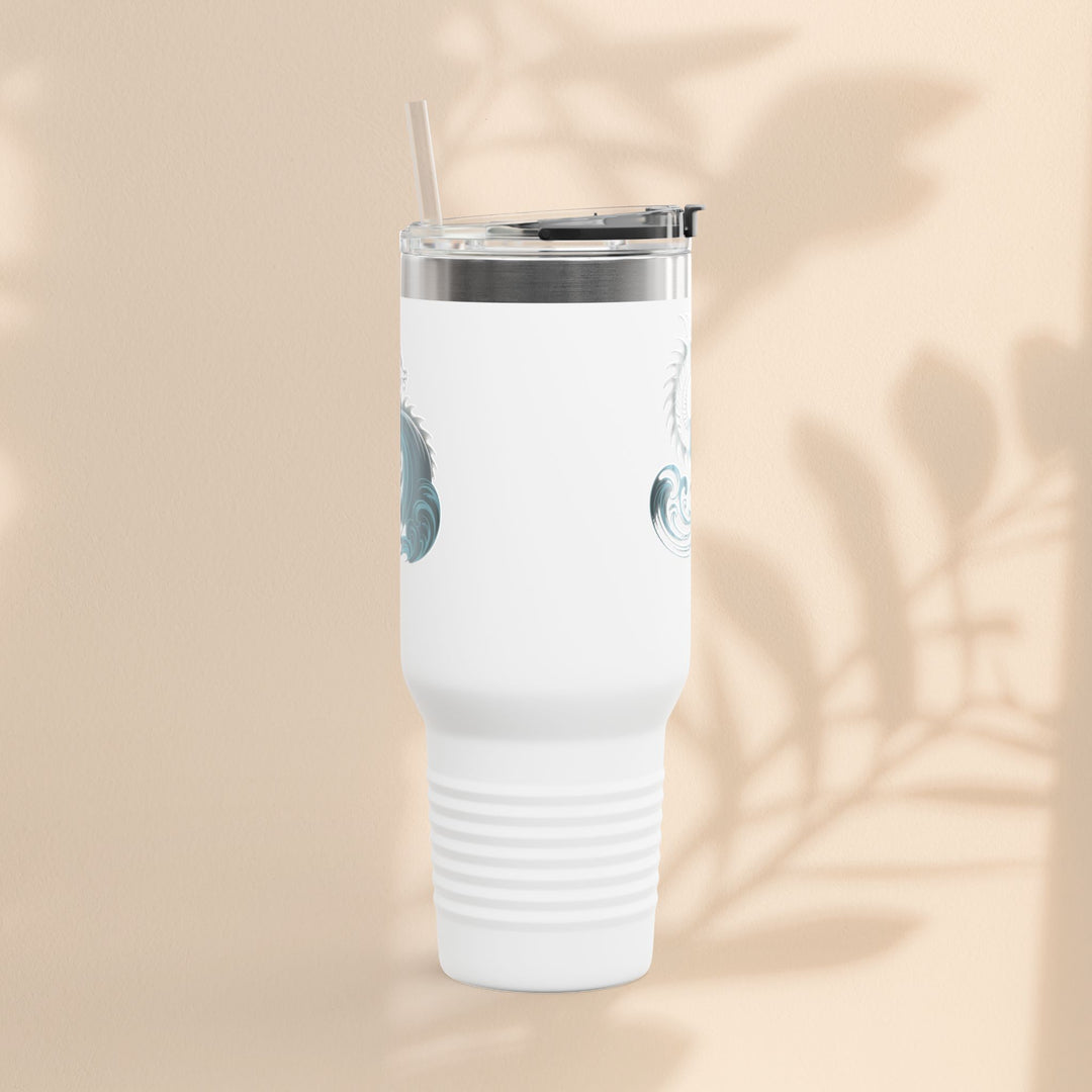 Ocean Waves Insulated Travel Mug, 40oz | Perfect for Outdoor Adventures, Gifts for Travelers, Summer Picnics, Hiking, Coffee Lovers