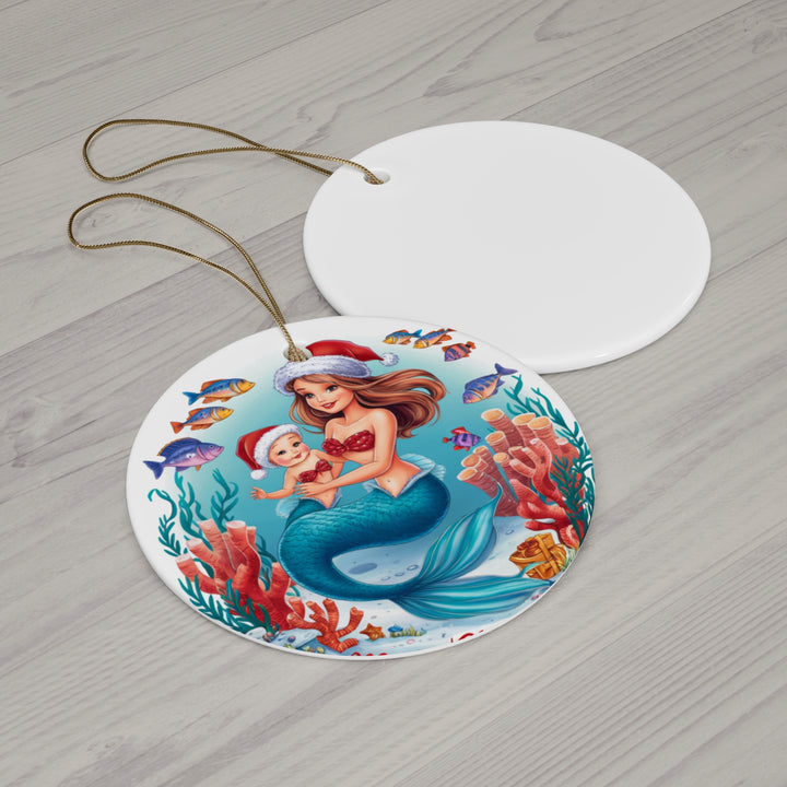 Ceramic Ornament - Mermaid with Baby