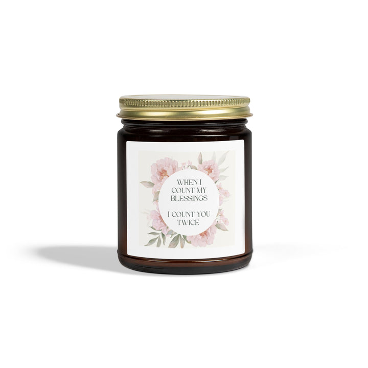 Scented Coconut Apricot Candles (4oz, 9oz) - Count You Twice
