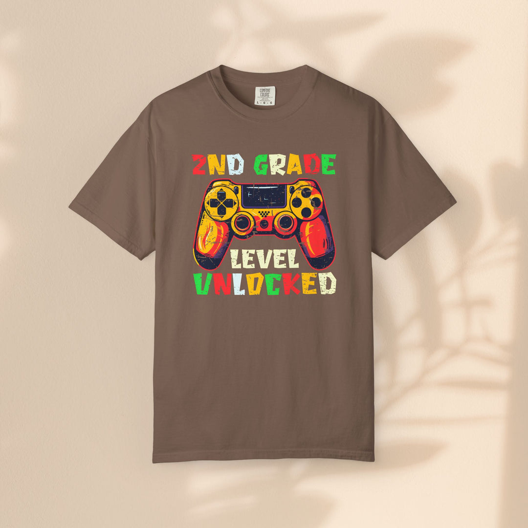 Fun Gamer T-Shirt, 2nd Grade Level Unlocked Shirt, Kids Gaming Apparel, Back to School Gift, Video Game Fan Tee