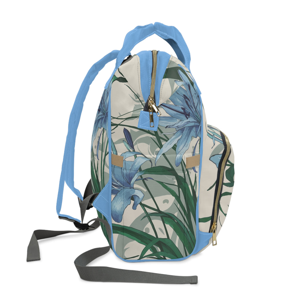 Diaper Backpack - Blue African Lily