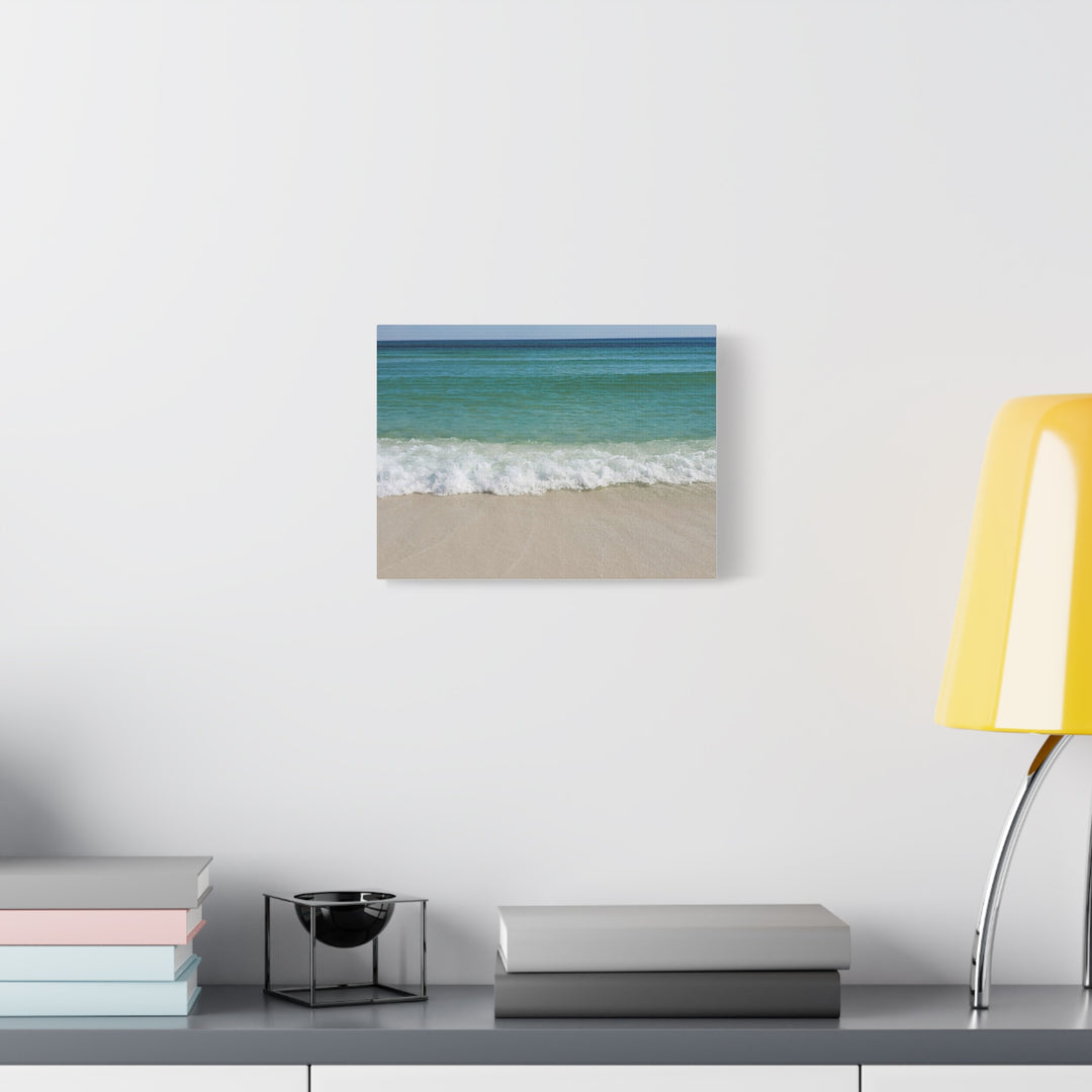 Beach Waves Matte Canvas Print – 1.25-Inch Stretched Seascape