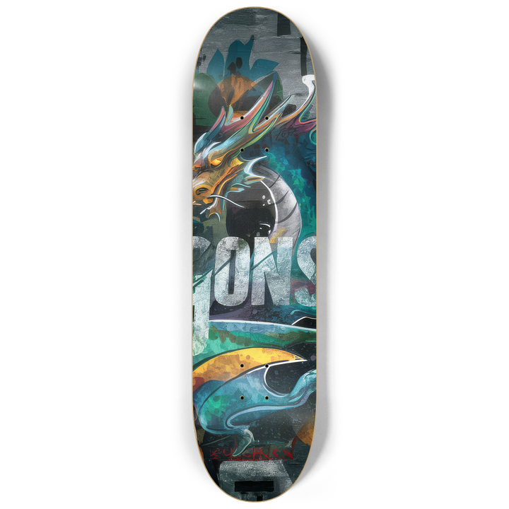 2 Skateboard Series Art - Dragons