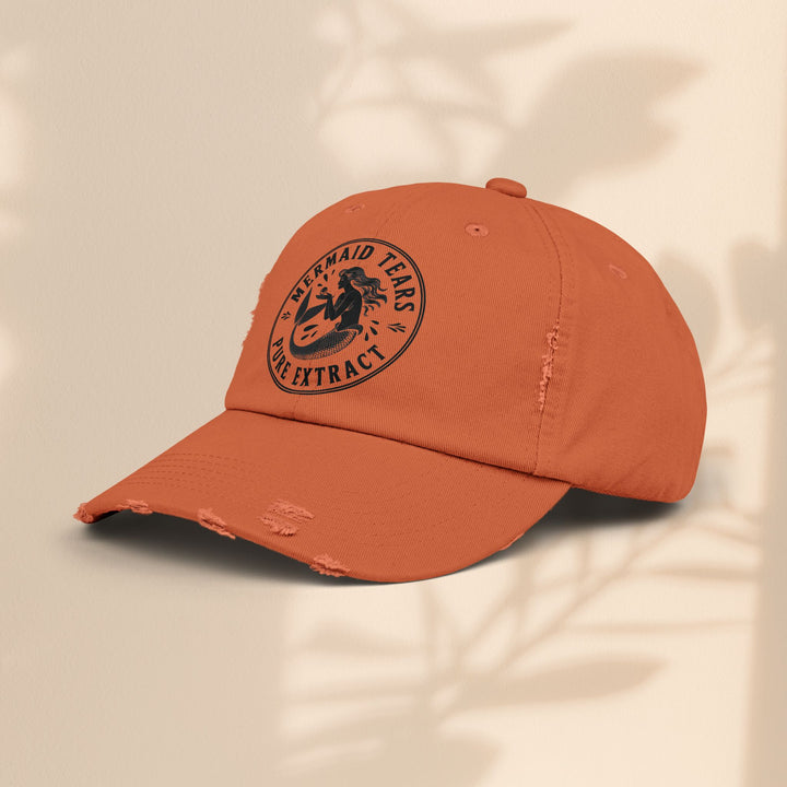 Mermaid Tears Distressed Cap – Trendy Casual Hat & Summer Beach Accessory