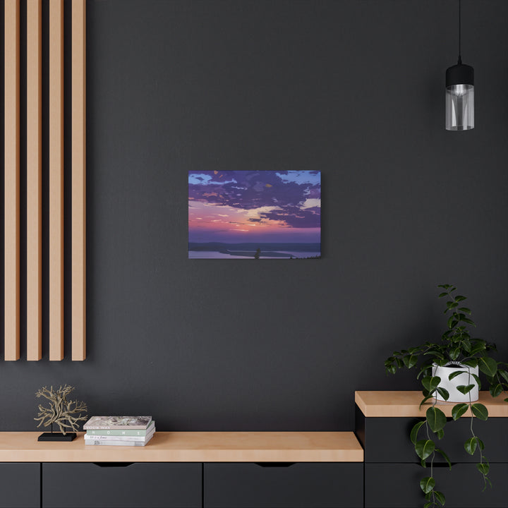 Elegant Sunset Canvas Print for Bedroom and Living Room