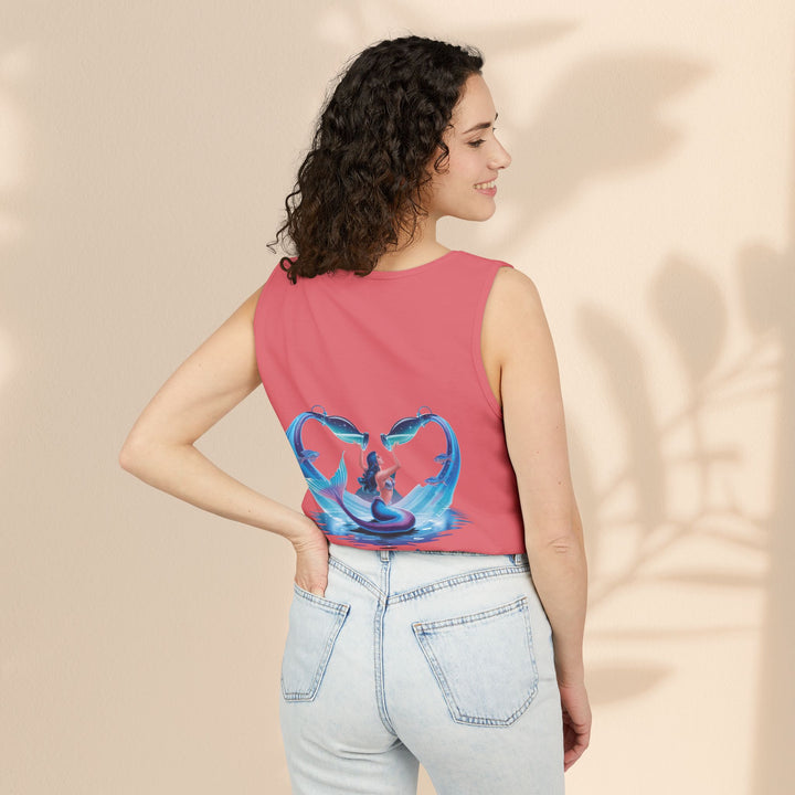 Aquarius Unisex Garment-Dyed Tank Top, Zodiac Apparel, Astrology Gift, Summer Outfit, Festival Wear, Birthday Gift
