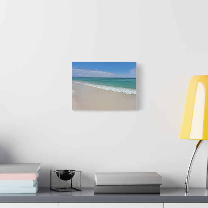 Beach Shoreline Matte Canvas Print – Tranquil Ocean Wall Art