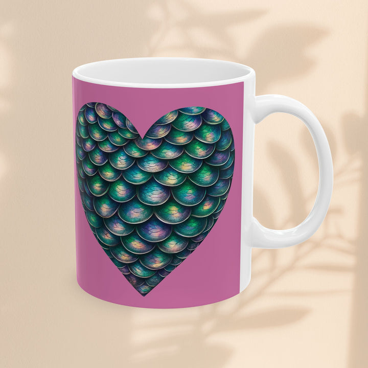 Ceramic Mug, (11oz, 15oz) - Mermaid Heart