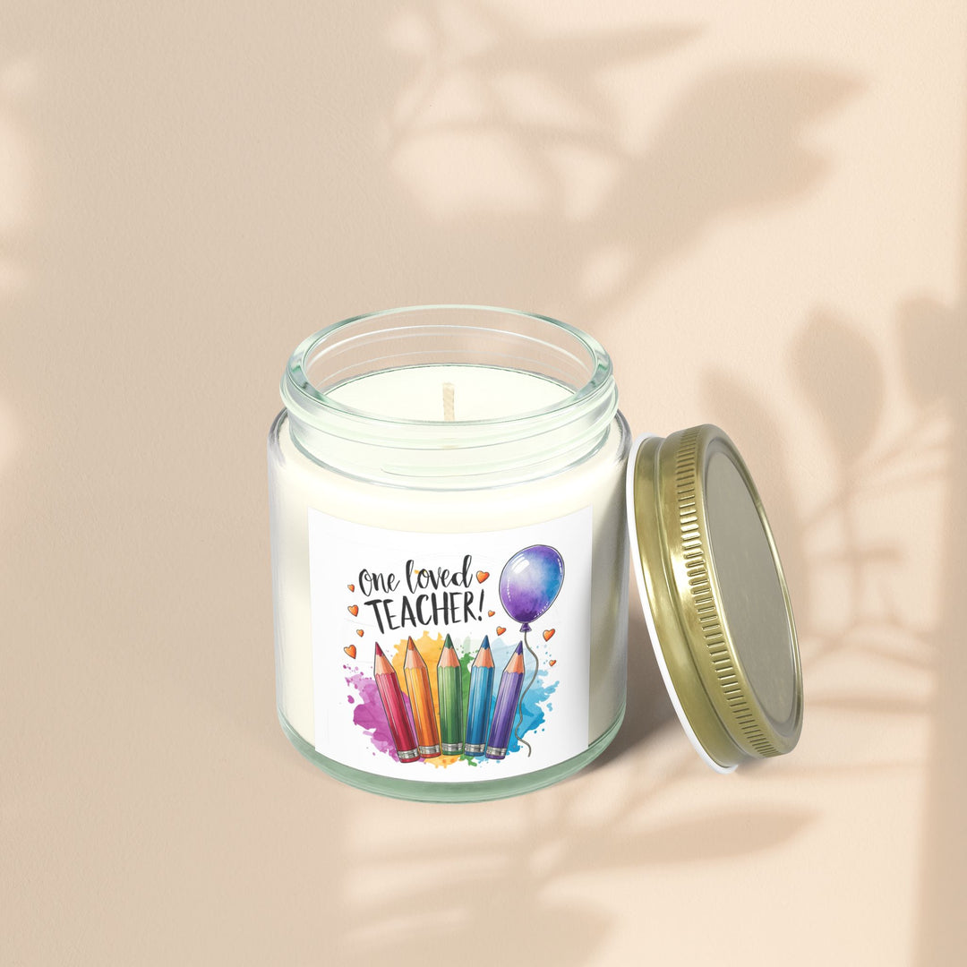 Scented Coconut Apricot Candles (4oz, 9oz) - One Loved Teacher