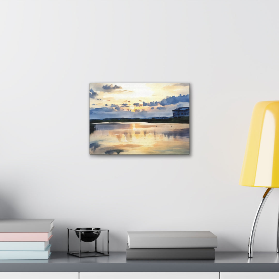 Serene Sunset Landscape Canvas Wall Art