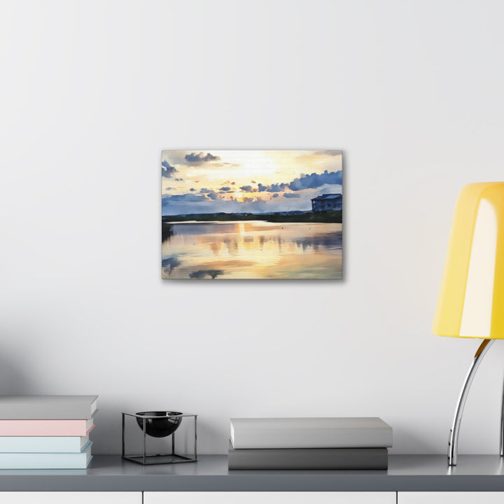 Serene Sunset Landscape Canvas Wall Art