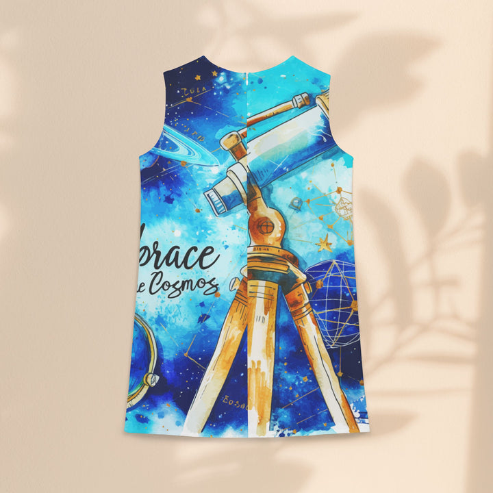 A-line Sleeveless Dress (AOP) - Embrace The Cosmos