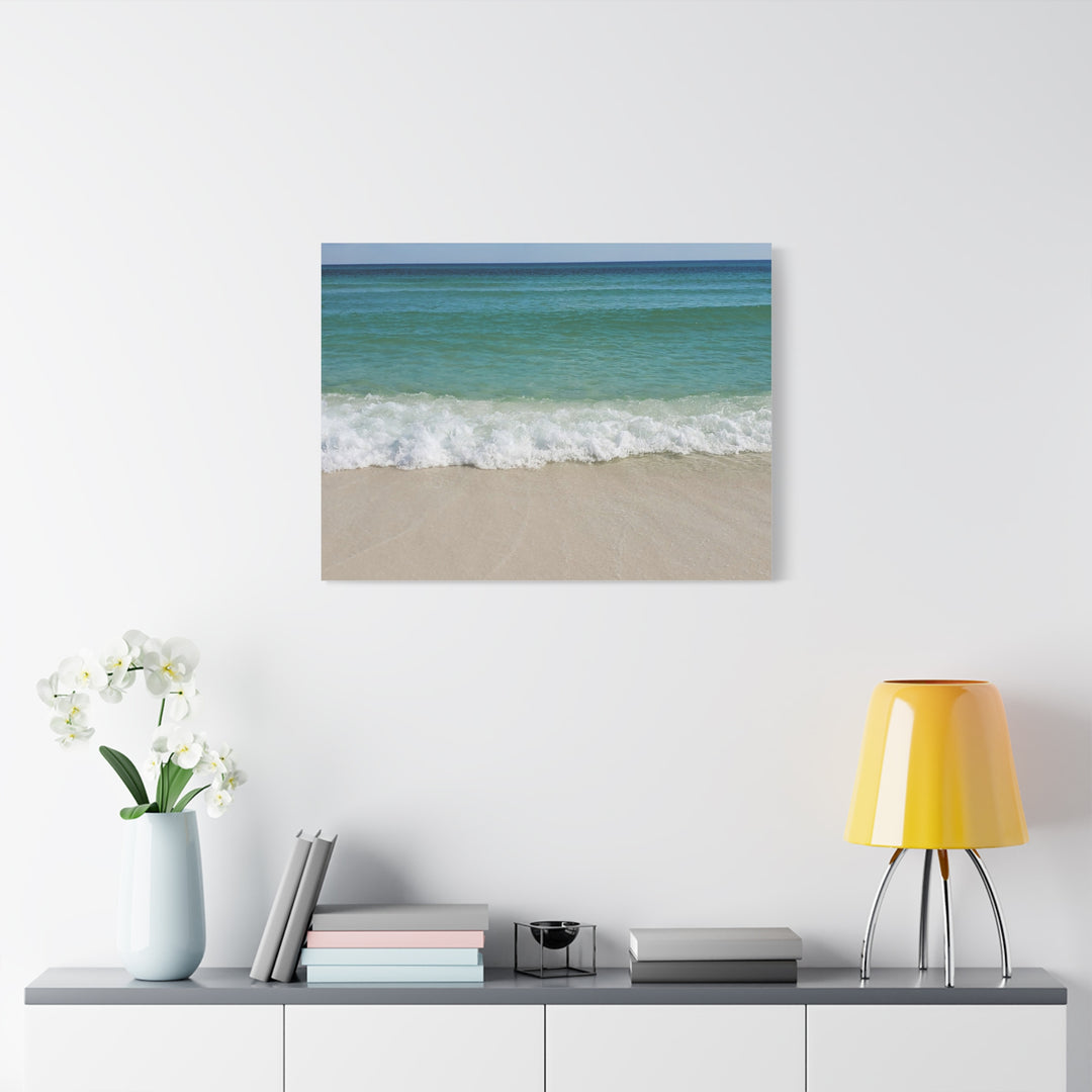 Beach Waves Matte Canvas Print – 1.25-Inch Stretched Seascape
