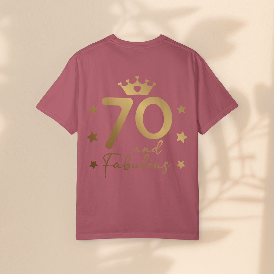 70 and Fabulous Unisex Garment-Dyed T-shirt | Birthday Celebration Tee, Gift for 70th Birthday, Vintage Style Shirt, Fun Party Wear, [...]